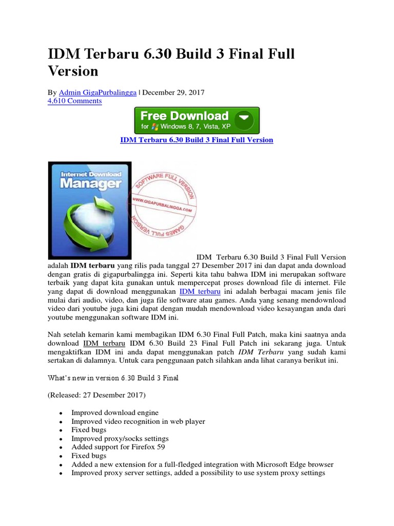 Download idm full terbaru september 2017