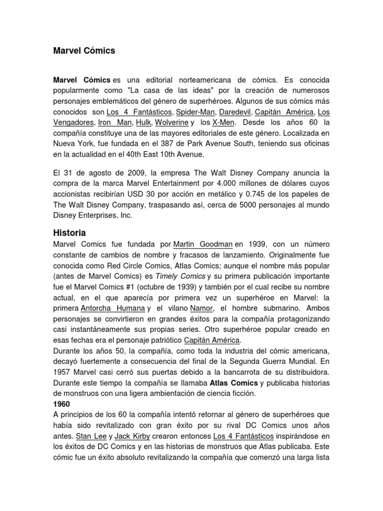 Marvel Cómics | PDF | Comics Marvel | Hombre araña