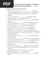 Future Tenses All Tenses Answer Key1