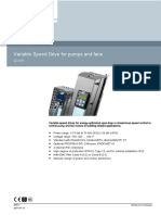 Variable Speed Drive For Pumps and Fans: Sinamics