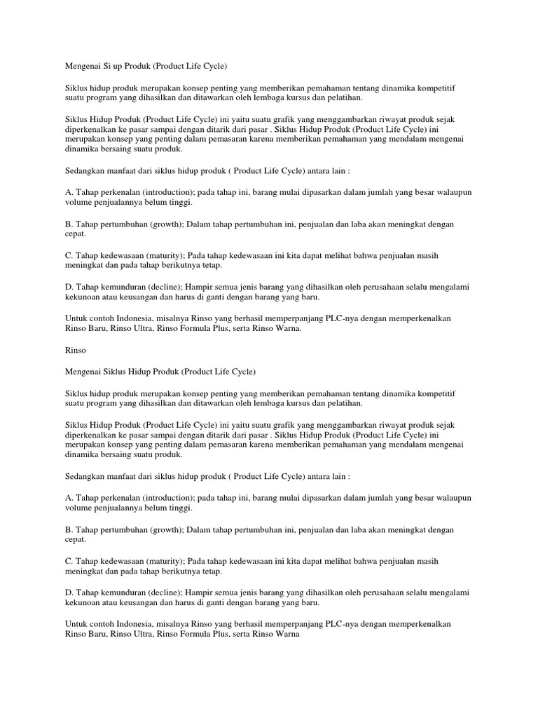 Product Life Cycle Pdf