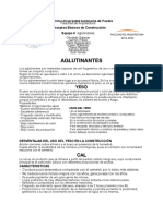 Benemérita Universidad de Puebla: Conceptos Básicos de Construcción - Aglutinantes