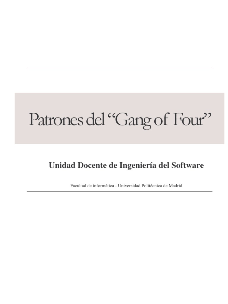 Patrones Del Gang of Four | PDF | Objeto (informática) | C