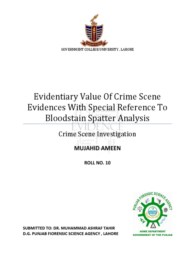 Bloodstain Pattern Analysis in Forensics | PDF | Crime Scene | Forensic ...