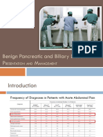 Benign Pancreatic and Biliary Disease P M
