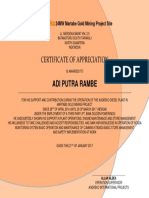 Adi Putra Rambe: Certificate of Appreciation
