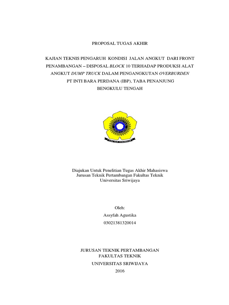 327808066 Proposal  Tugas Akhir analisis jalan tambang docx
