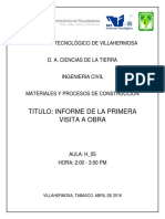 INFORME de Obra