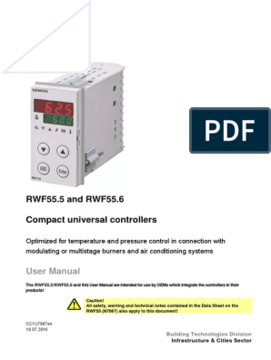 Rwf55 Temperature Pressure Burner Controller User Manual U7867en Power Supply Relay