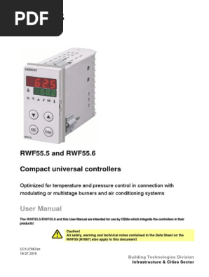 Rwf55 Temperature Pressure Burner Controller User Manual U7867en Power Supply Relay