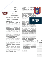 Destilación simple y fraccionada: separación y purificación