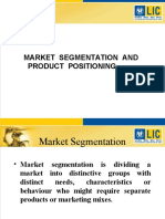 Market Segmentation and Product Positioning