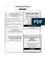 Reading 3 Only Passage 1