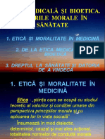 Curs 2 ETICA TD - Etica Medicală Și Bioetica Valorile Morale in Sănătate