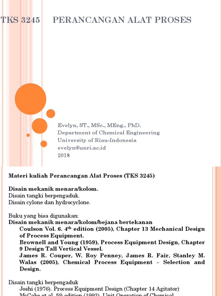 Tks 324 Mechanical Design of Process Equipment01 PDF Stress