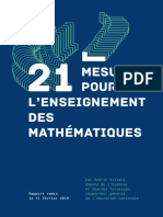21 Mesures Pour Enseignement Des Mathematiques