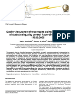 Quality Assurance of Test Results Using The Techniques of Statistical Quality Control According To ISO/IEC 17025:2005