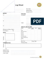 Home Brewing Log Sheet PDF