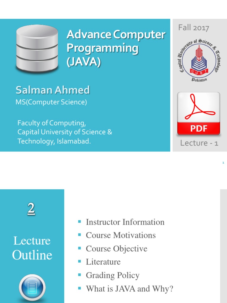 Advance Computer Programming (JAVA) : Salman Ahmed | PDF | Java ...