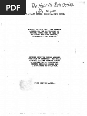 The Hunt For Red October | PDF