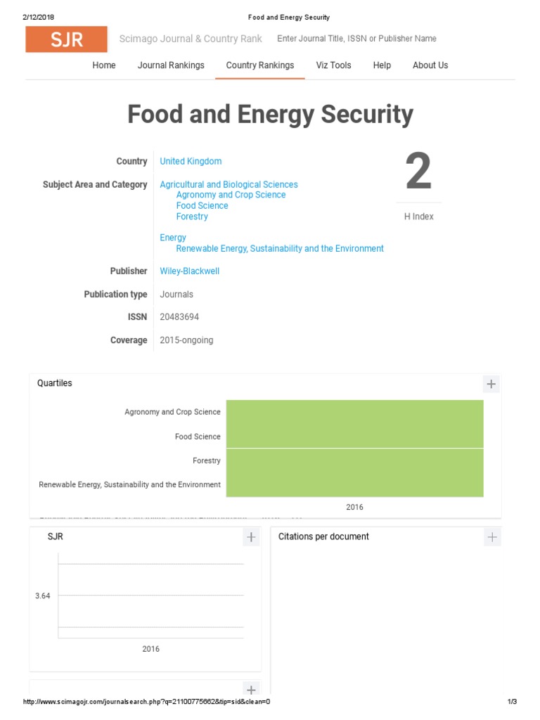 Food and Energy Security | PDF | Science | Agriculture