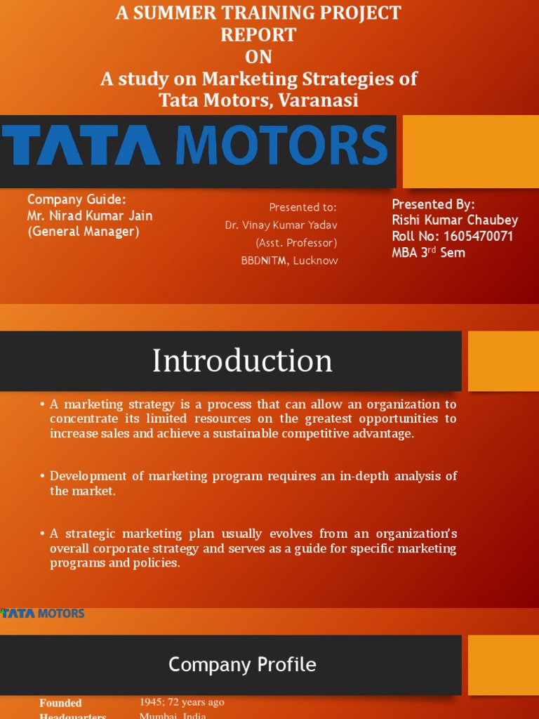 Marketing Strategies of Tata Motors | PDF | Strategic Management ...