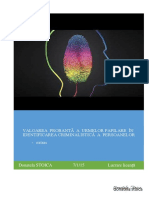 Valoarea Probantă A Urmelor Papilare În Identificarea Criminalistică A Persoanelor PDF