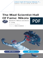 The Mad Scientist Hall of Fame Nikola Tesla!