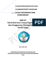 Materi Bacaan Bab VII EULA End User Licence Agreement Dan Penggunaan Perangkat Lunak Secara Legal PDF