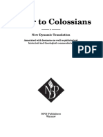 Letter To Colossians