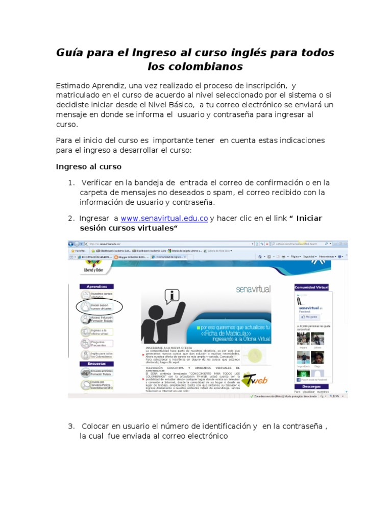 Guia para Desarrollar El Curso de Inglés | PDF | Foro de Internet ...