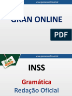 1ª Luaula INSS - Cespe - Aula 03 - Gramática Red. Oficial Interpretação de Texto