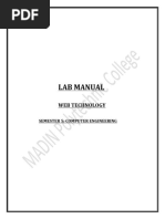 Lab Manual: Web Technology