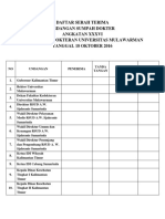 Daftar Serah Terima Undangan Sumdok