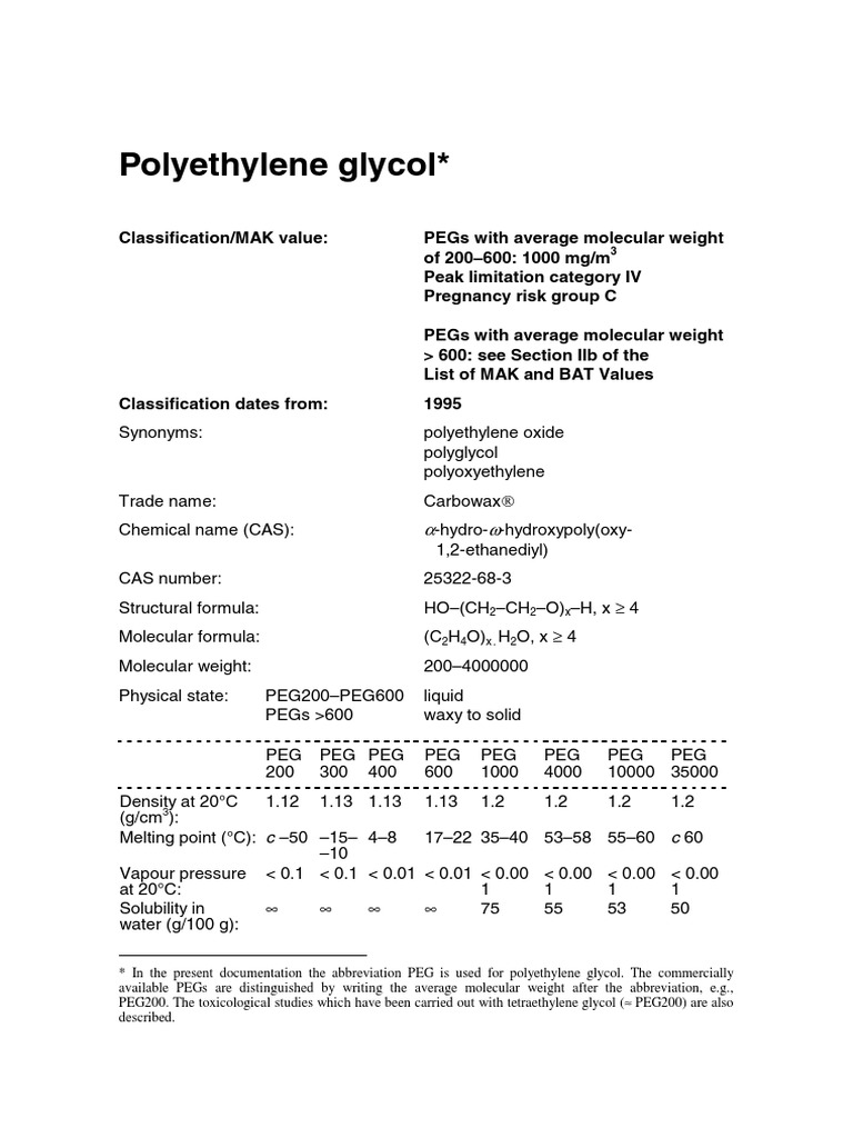 Peg | PDF | Polyethylene Glycol | Aerosol
