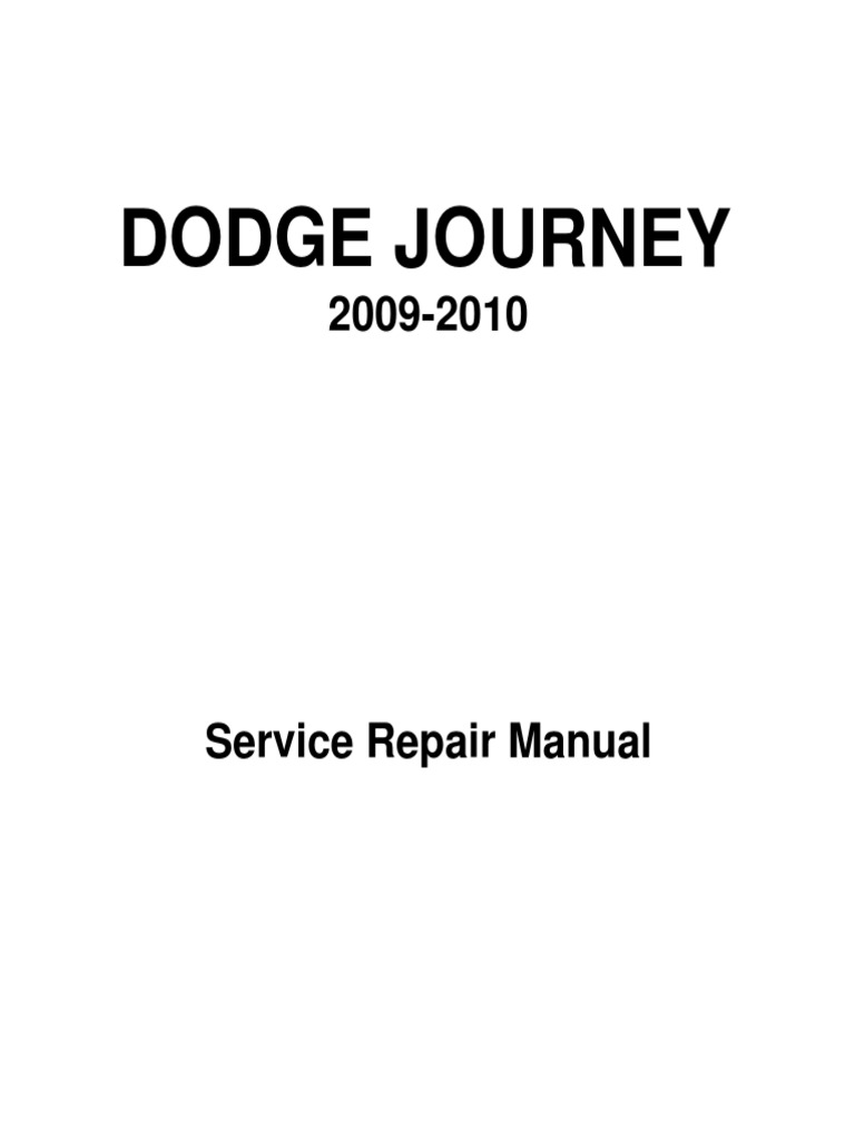 2009 dodge journey shop manual