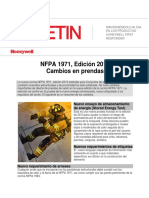 Cambio en Prendas NFPA 1971 PDF