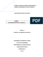 Preinforme Mediciones y Equipos Electricos Tradicionales y Medicion de Tension e Intensidad en Circuitos Simples