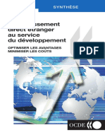 L'investissement Direct Étranger Au Service Du Développement