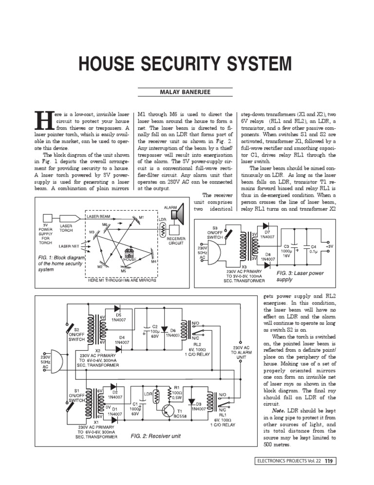 House Security System - NEW | PDF | Power Supply | Laser