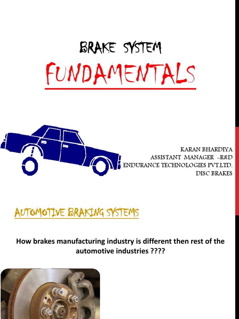 Disc Brake System Fundamentals | PDF | Brake | Vehicle Parts