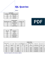 SQL Queries: Create The Following Tables