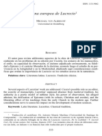 M. Von Albrecht Fortuna Europea de Lucrecio PDF
