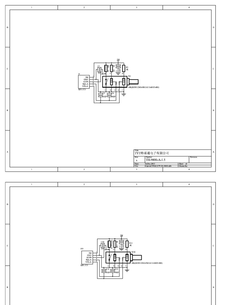 TYT TH-9800 Schematics | Entertainment (General)