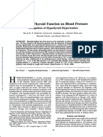 Effects of Thyroid Function On Blood Pressure: Recognition of Hypothyroid Hypertension
