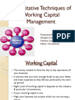 Quantitative Techniques of Working Capital Management