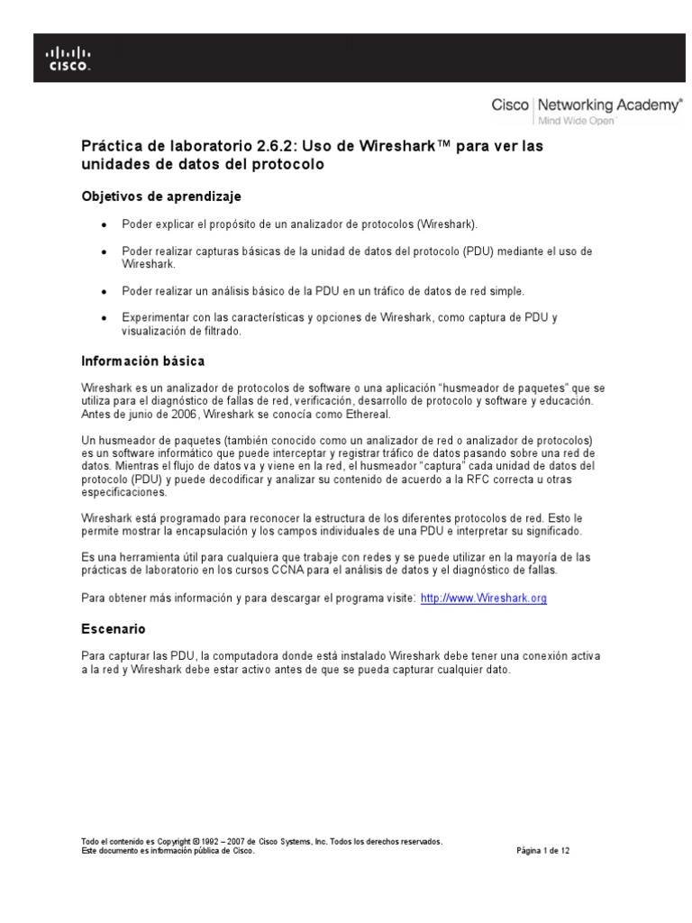 Actividad 2 - Analisis de Protocolos Usando Wireshark | PDF | Protocolo ...