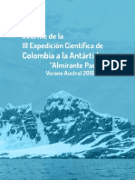 Informe de La III Expedición de Colombia A La Antártida 'Almirante Padilla'