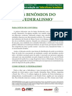 1.1. Os Binômios Do Federalismo