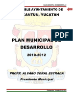 DZIDZANTÚN PlandeDesarrollo 2010-2012